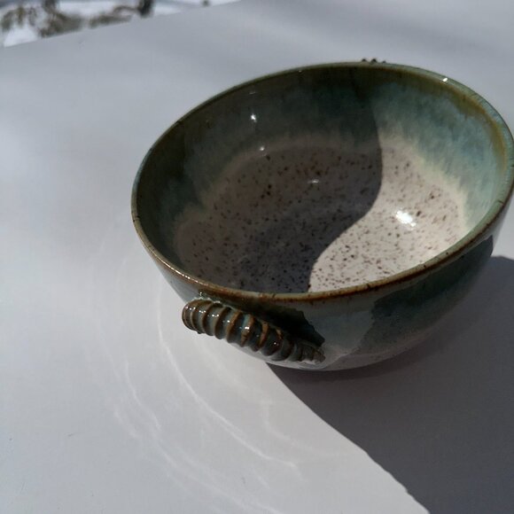 #1152 CERAMIC BOWL 5 ¾”D X 3”T  EARTH TONES SEE PHOTOS - Picture 2 of 12